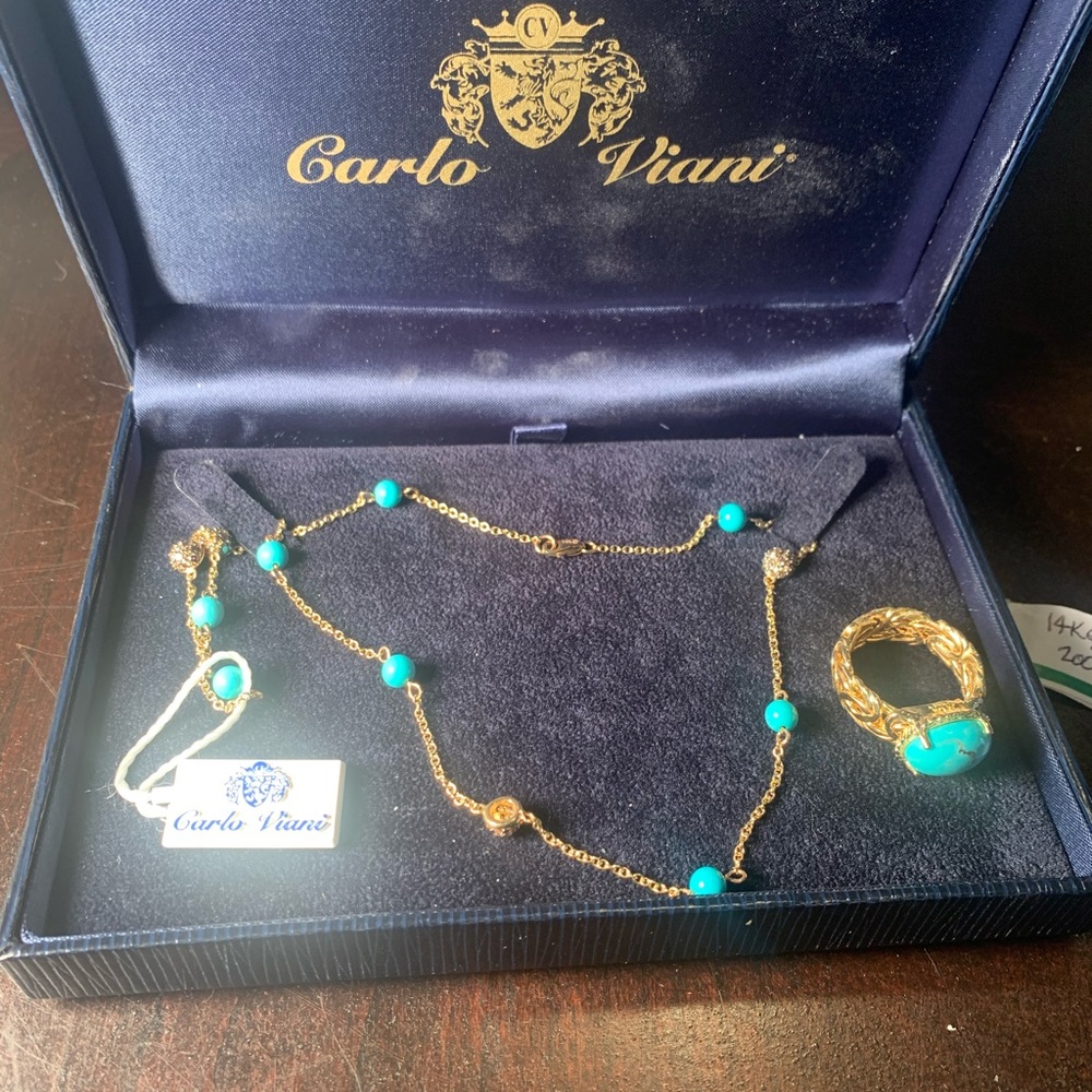 Carlo Viani Necklace 14k and Ring
